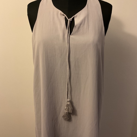 1. Joy Joy Light Grey Sleeveless A-Line Short Dress Size M - Picture 2 of 8